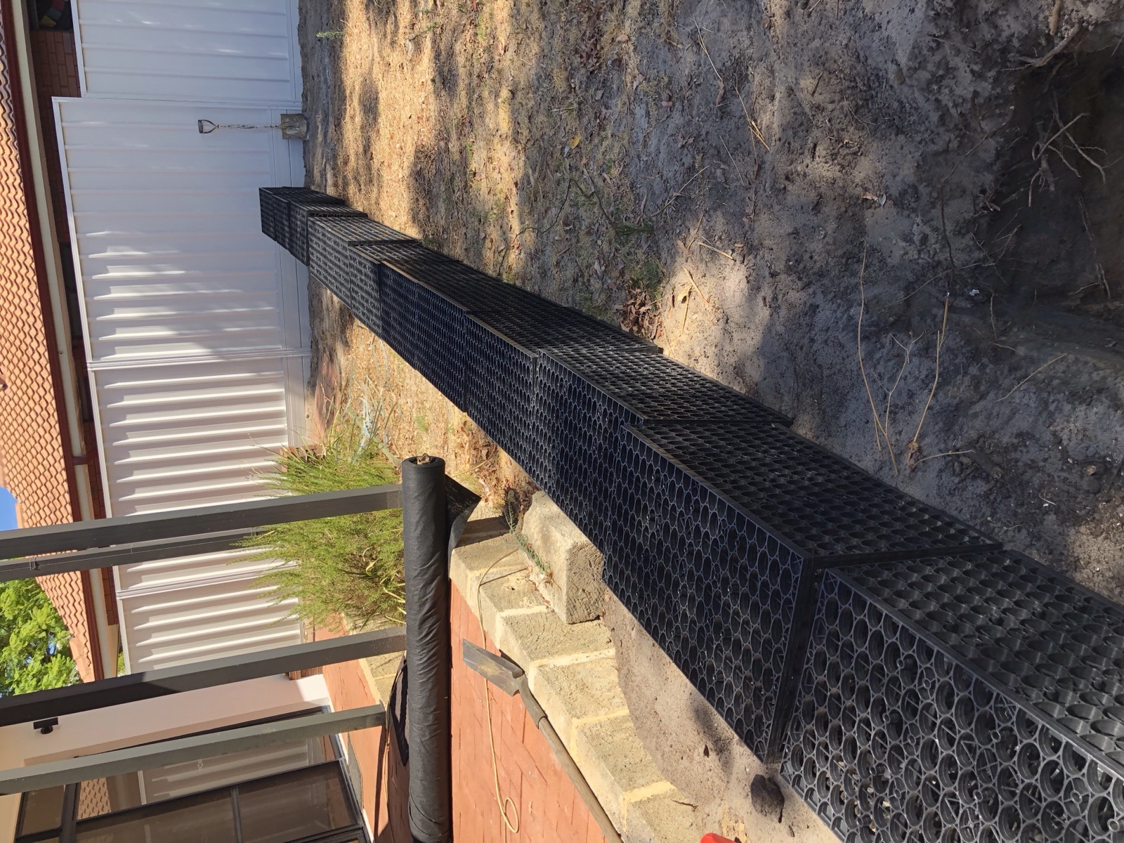 Polypropylene soakwell modules ready for installation