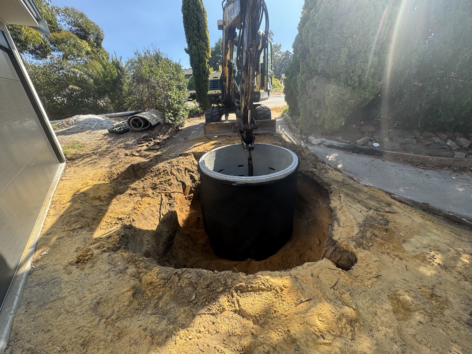 Stormwater excavation and drainage installation in Perth
