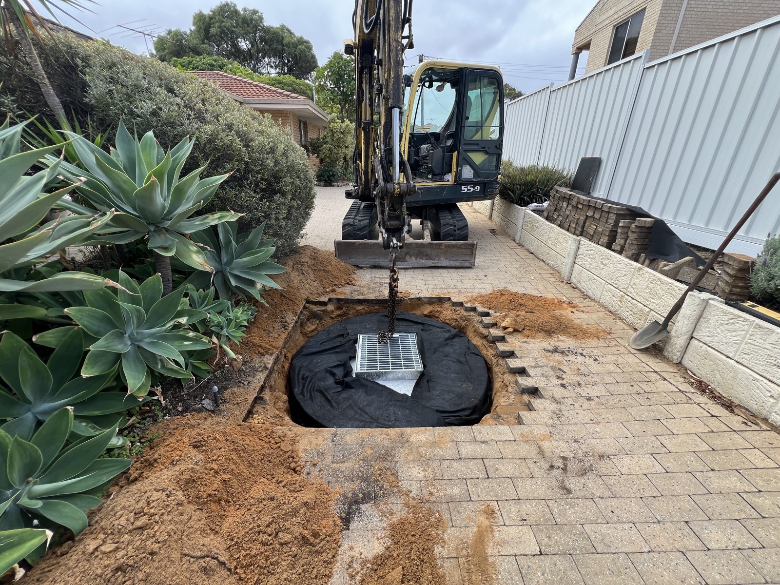 Residential drainage work