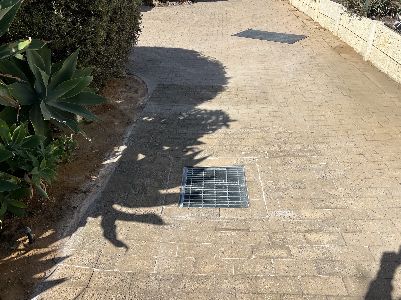 Completed paving and drainage